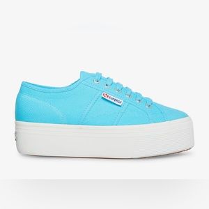 Turquoise Platform Superga Sneakers